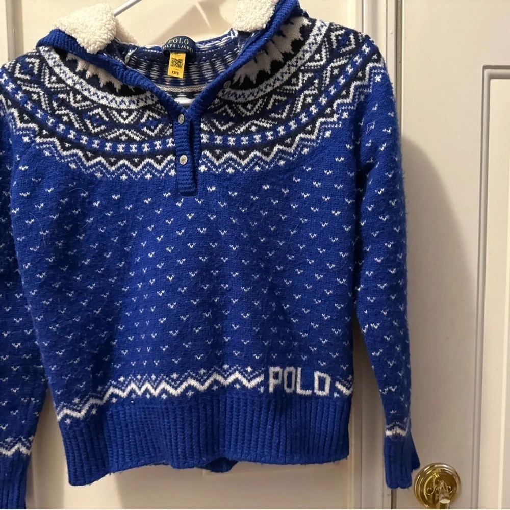 Ralph Lauren Fair Isle Cotton-Blend Hooded Sweater